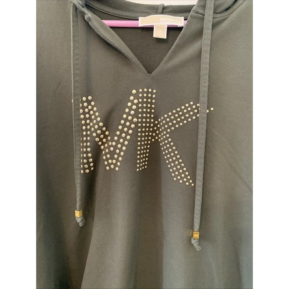 MICHAEL KORS Hoodie/Sweatshirt Plus Size 1X Green Gold (B24)